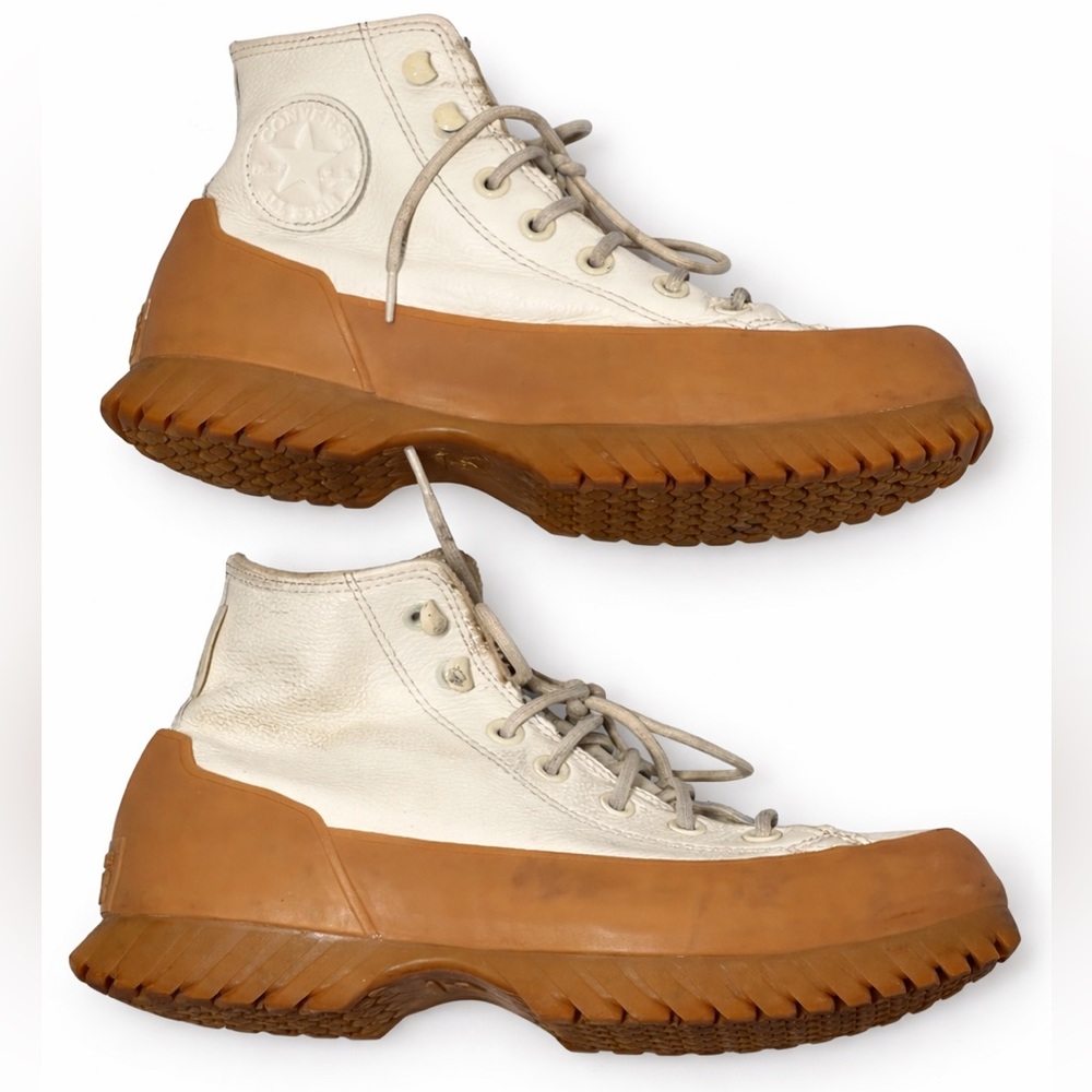 All Star Converse Leather Chuck Taylor Lugged 2.0 Counter Climate Platform Sz 8